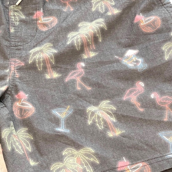 Goodfellow & Co. Mens Swim Trunks Palms Flamingos Cocktails‎ Size M - Picture 4 of 8